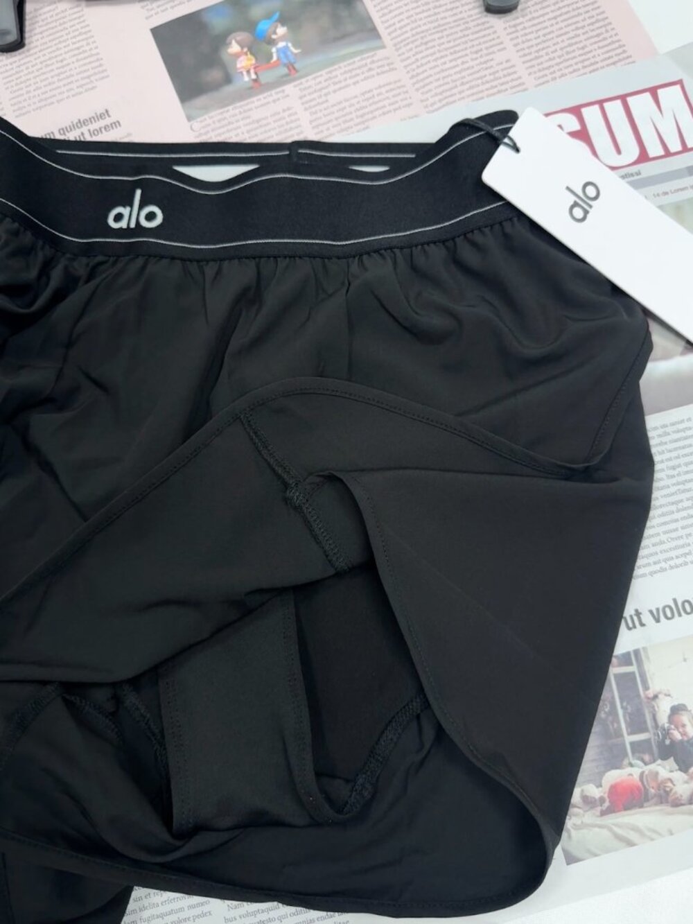 NWT ALO Yoga Match Point Short Black 💥 Lightweight Tennis Shorts - Picture 4 of 8